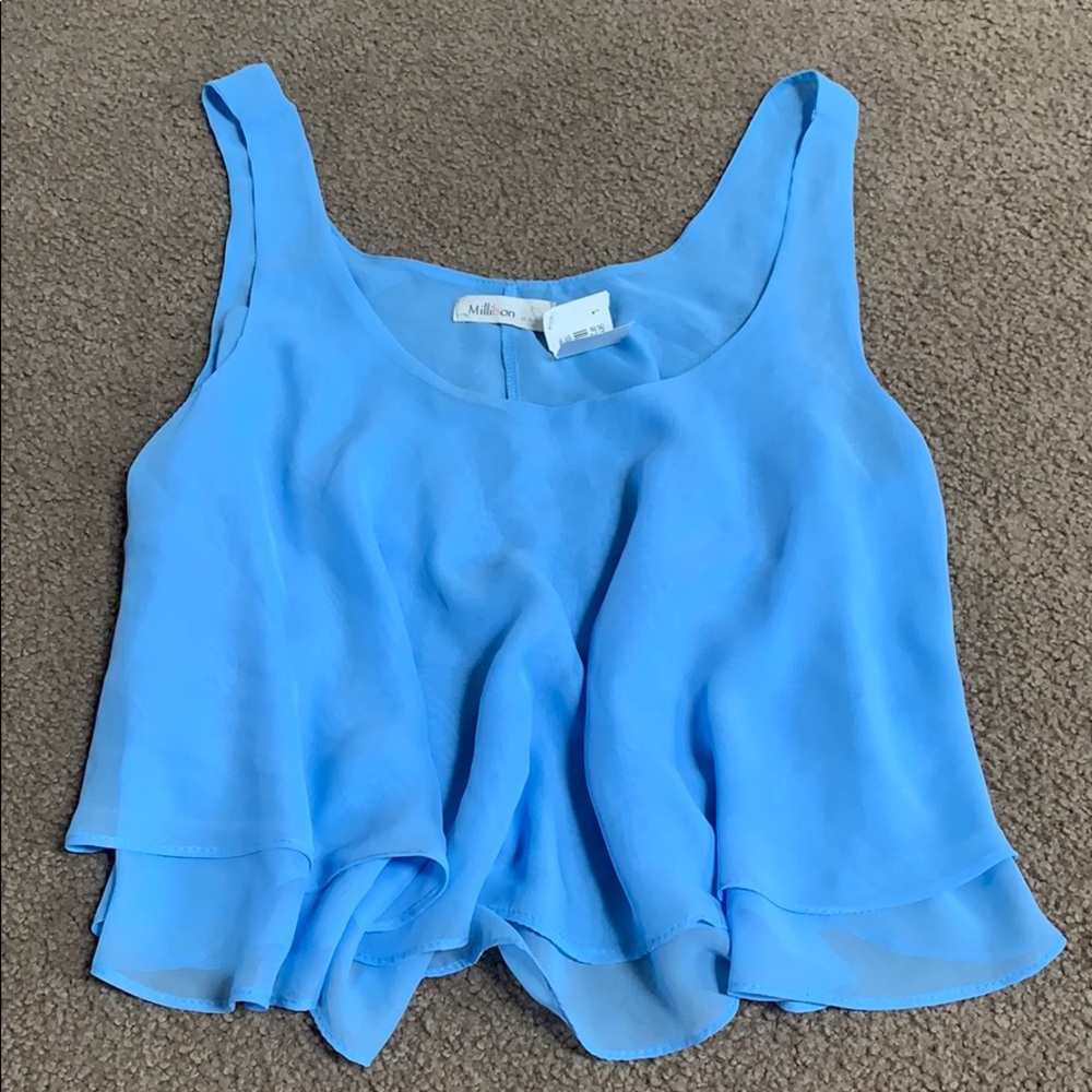 Flowy Baby Blue Tank Top